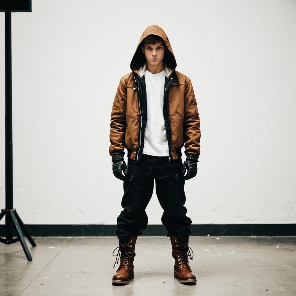 Young Man in Urban Streetwear