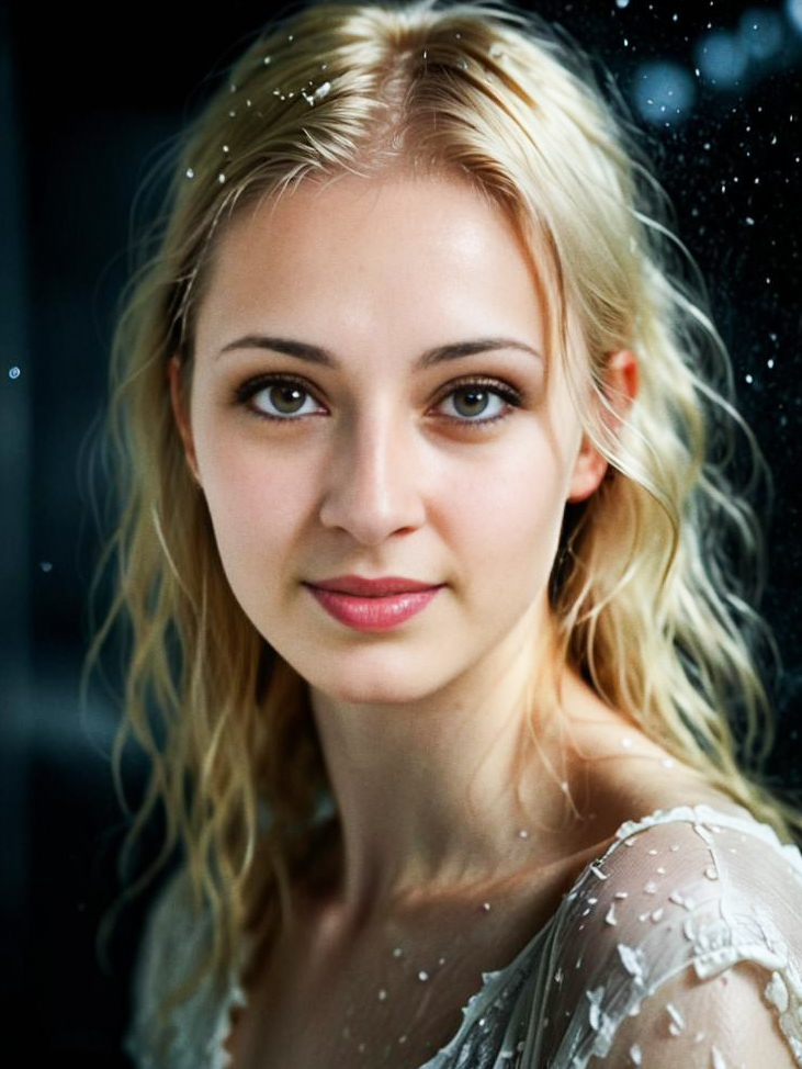 Ethereal Portrait of a Woman with Blonde Hair