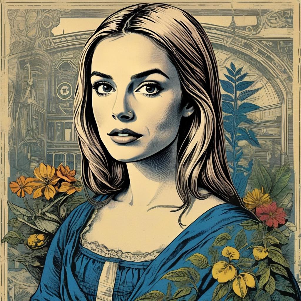 Confident Woman Surrounded by Vibrant Flowers