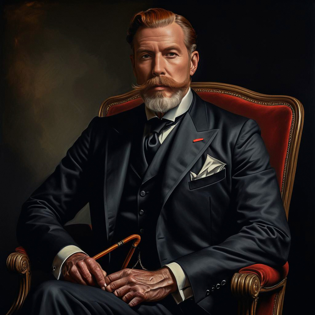 Sophisticated Man in Vintage Suit
