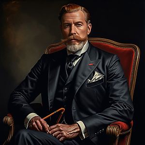 Sophisticated Man in Vintage Suit