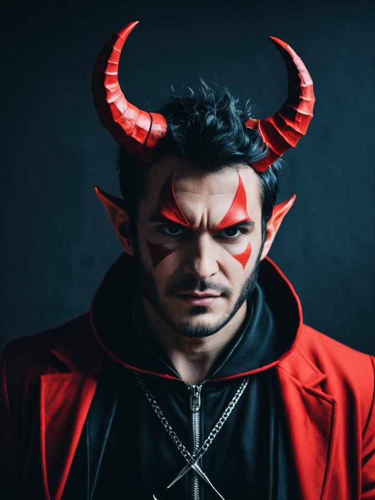 Devil-Inspired Cosplay Portrait