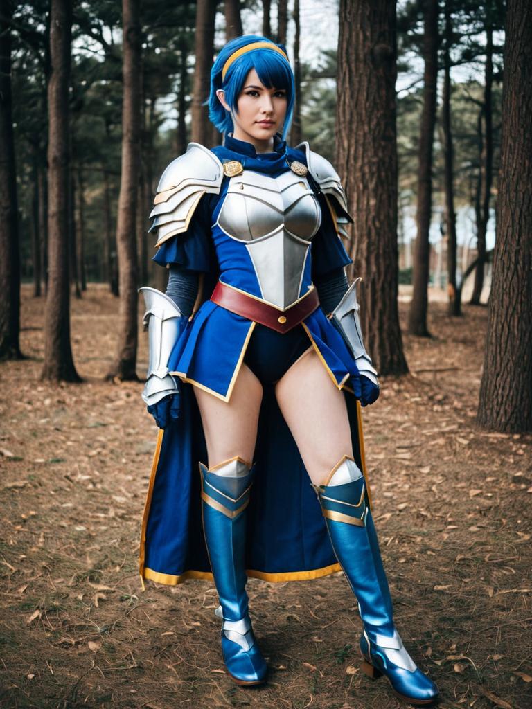 Catria Fire Emblem Realistic Cosplay in Forest Setting