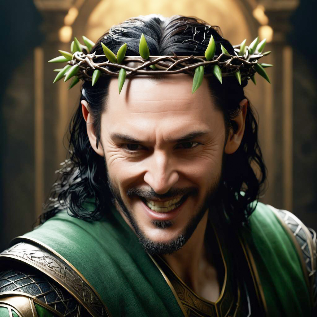 Regal Man in Green Robe with Olive Wreath Regal Man in Green Robe with Olive Wreath