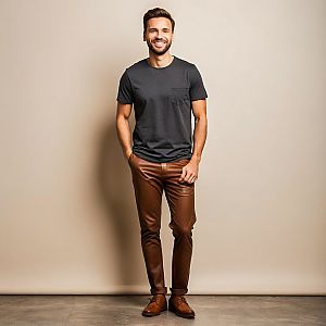 Confident young man in stylish casual attire