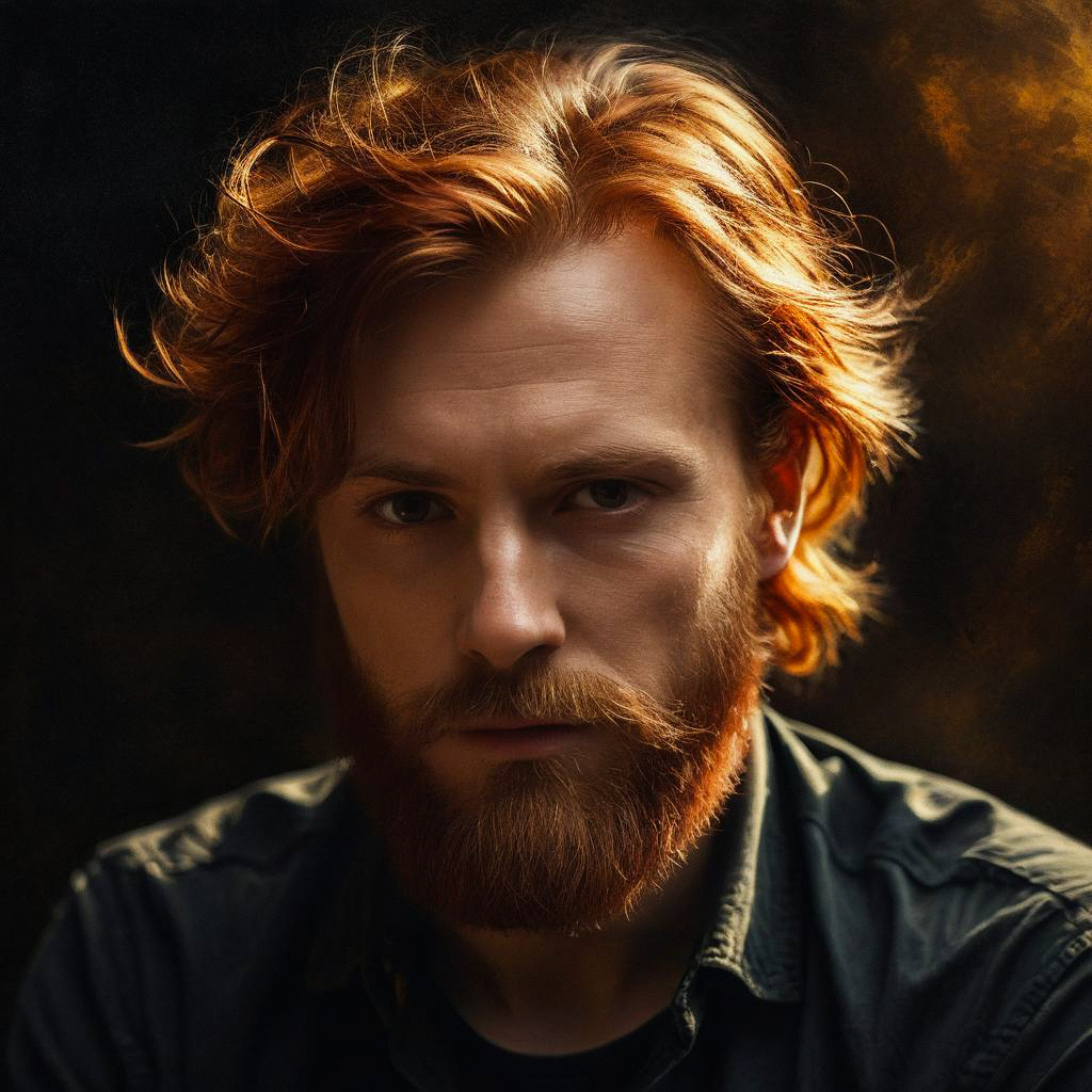 Portrait of a Man with Red Hair and Beard Portrait of a Man with Red Hair and Beard