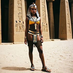 Modern Egyptian Fashion with Hieroglyphics