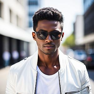 Stylish Young Man in City