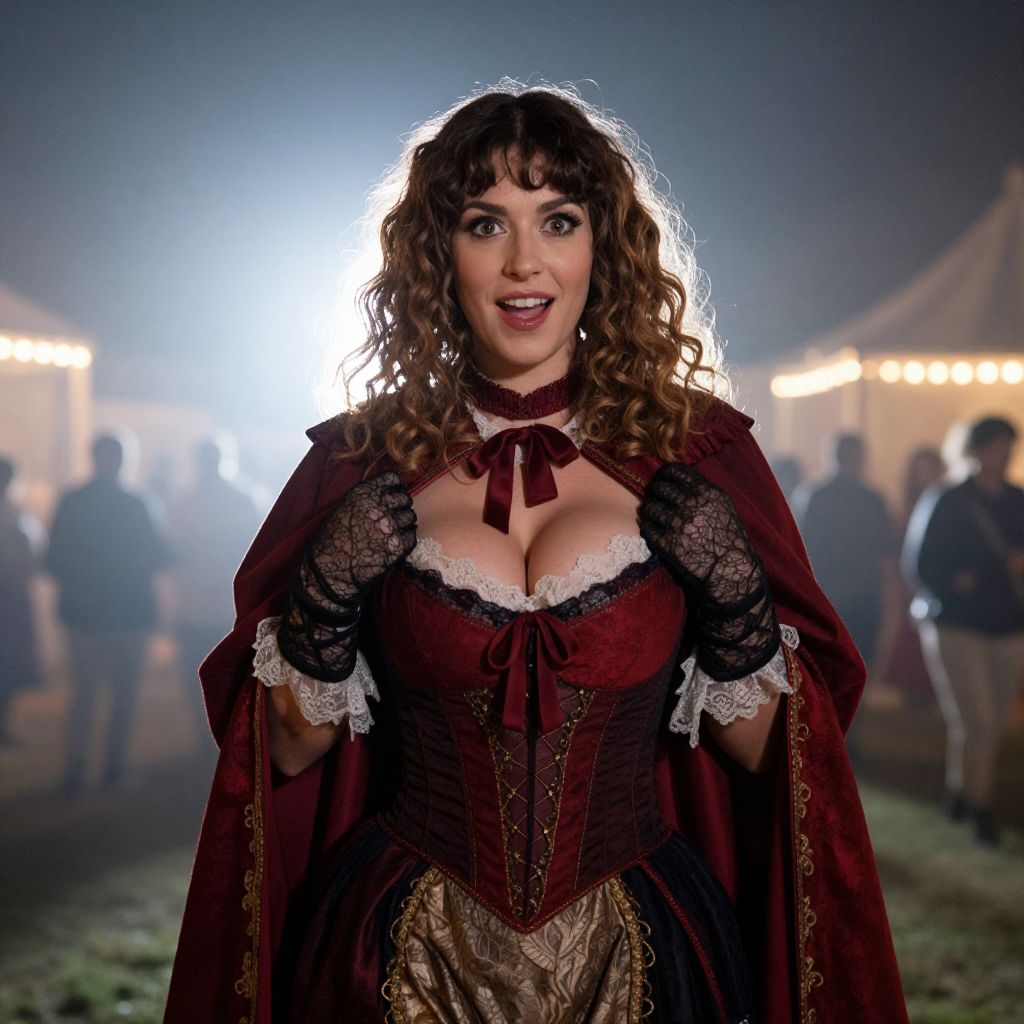 Woman in Renaissance Costume at Outdoor Festival