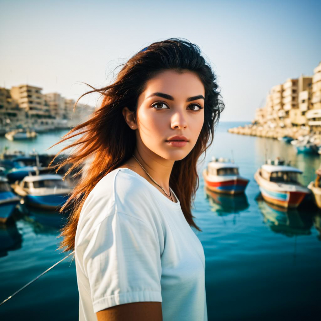 Serene Woman at Marina