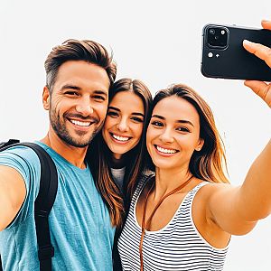 Cheerful Friends Selfie