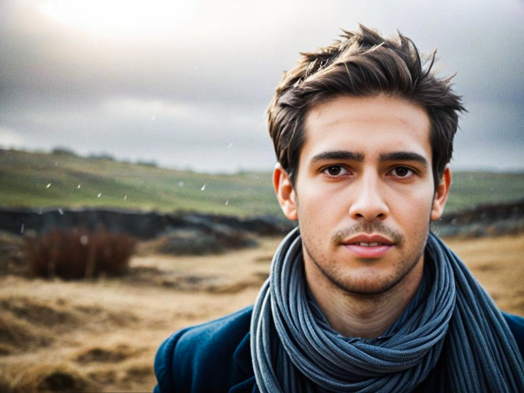 Thoughtful Young Man in Stylish Coat