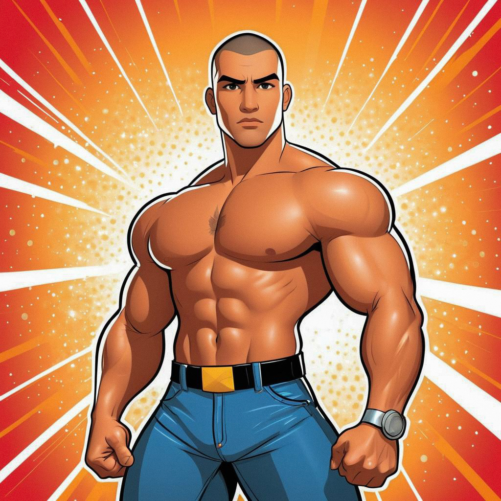 Stylized Male Superhero Character