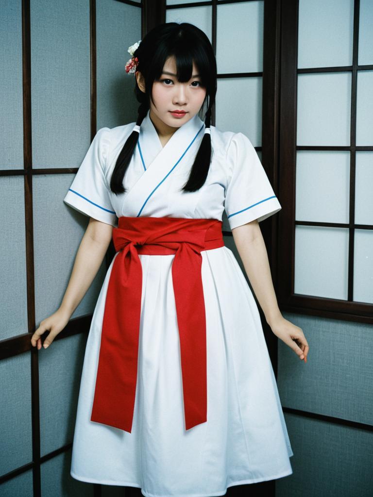 Realistic Photo of Woman in Atsuko Kagari Cosplay Costume
