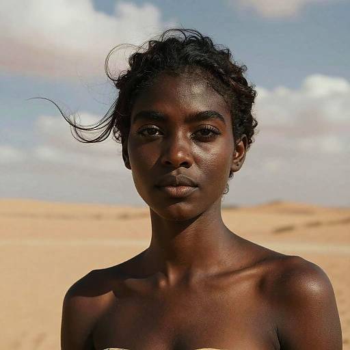 Portrait of Young Woman in Desert Landscape