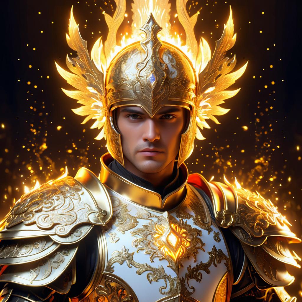 Man in Golden Armor - Fantasy Art