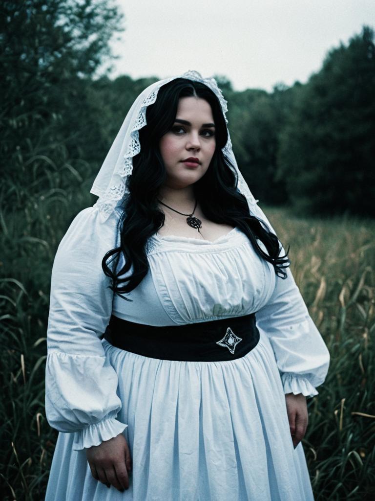 Plus Size Woman in La Llorona Costume Professional Cosplay Photography