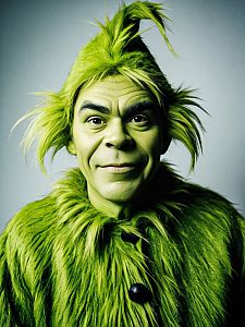Man in Realistic Grinch Costume Professional Cosplay Photography