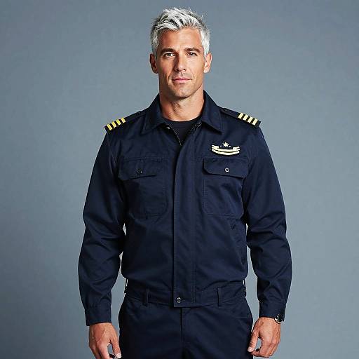 Professional Airline Pilot in Uniform Portrait