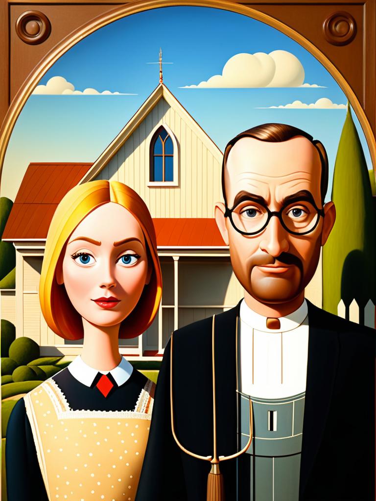 Modern American Gothic: Man and Woman in Vintage Attire