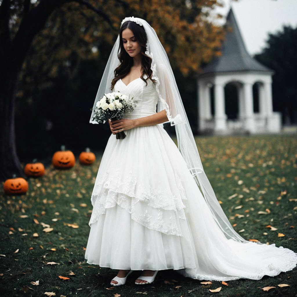 Bridal Elegance in Autumn with Pumpkins Bridal Elegance in Autumn with Pumpkins