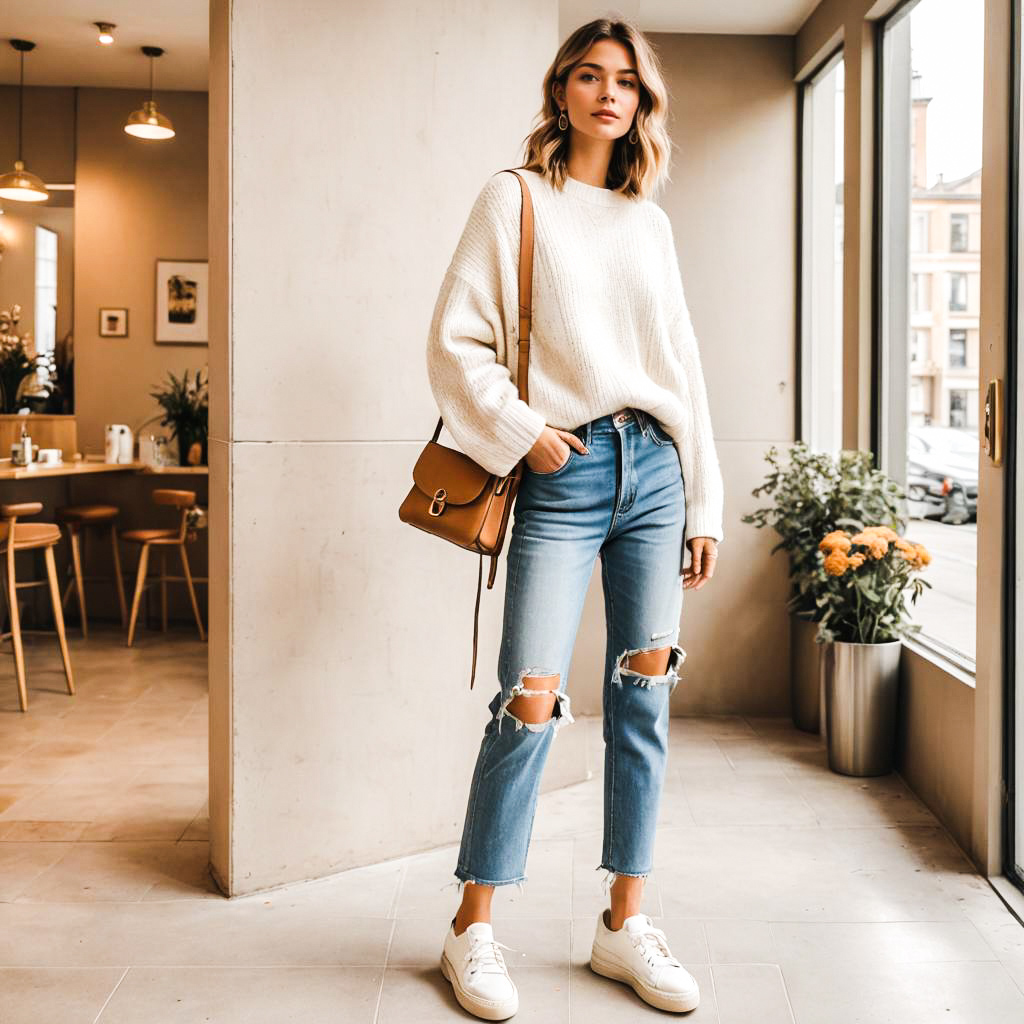 Stylish Woman in Café