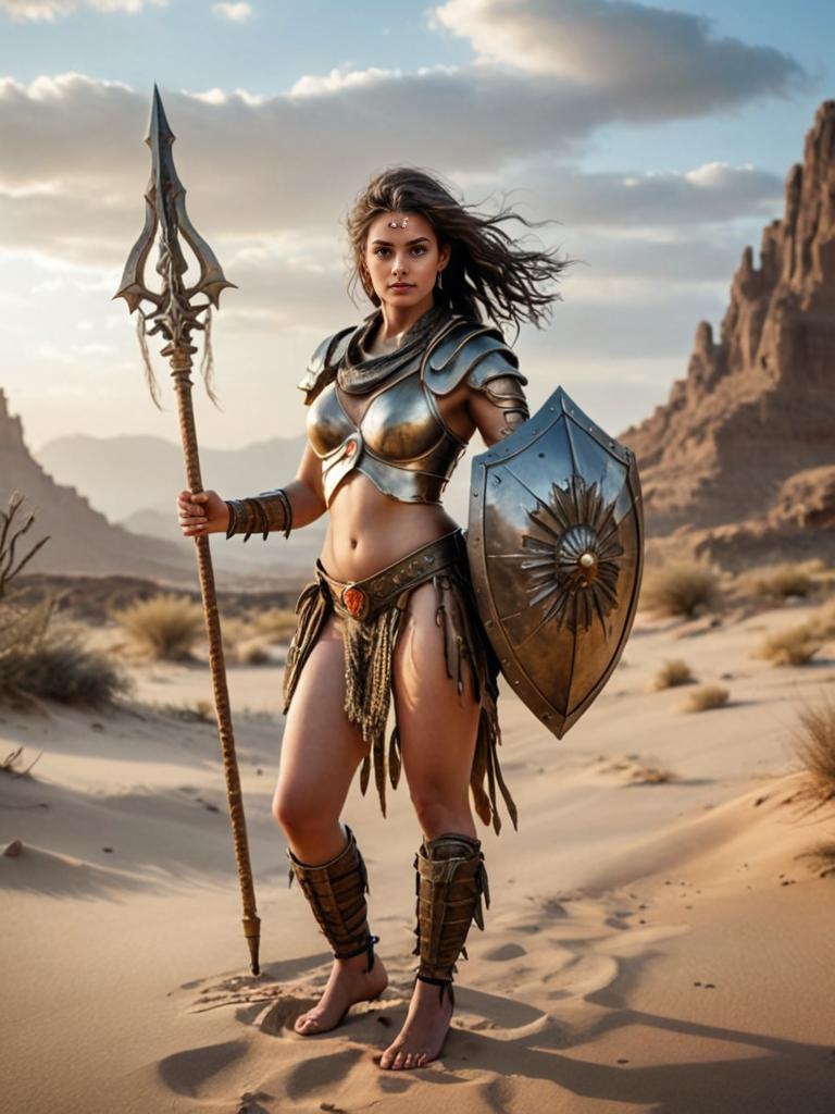 Woman Warrior in Desert