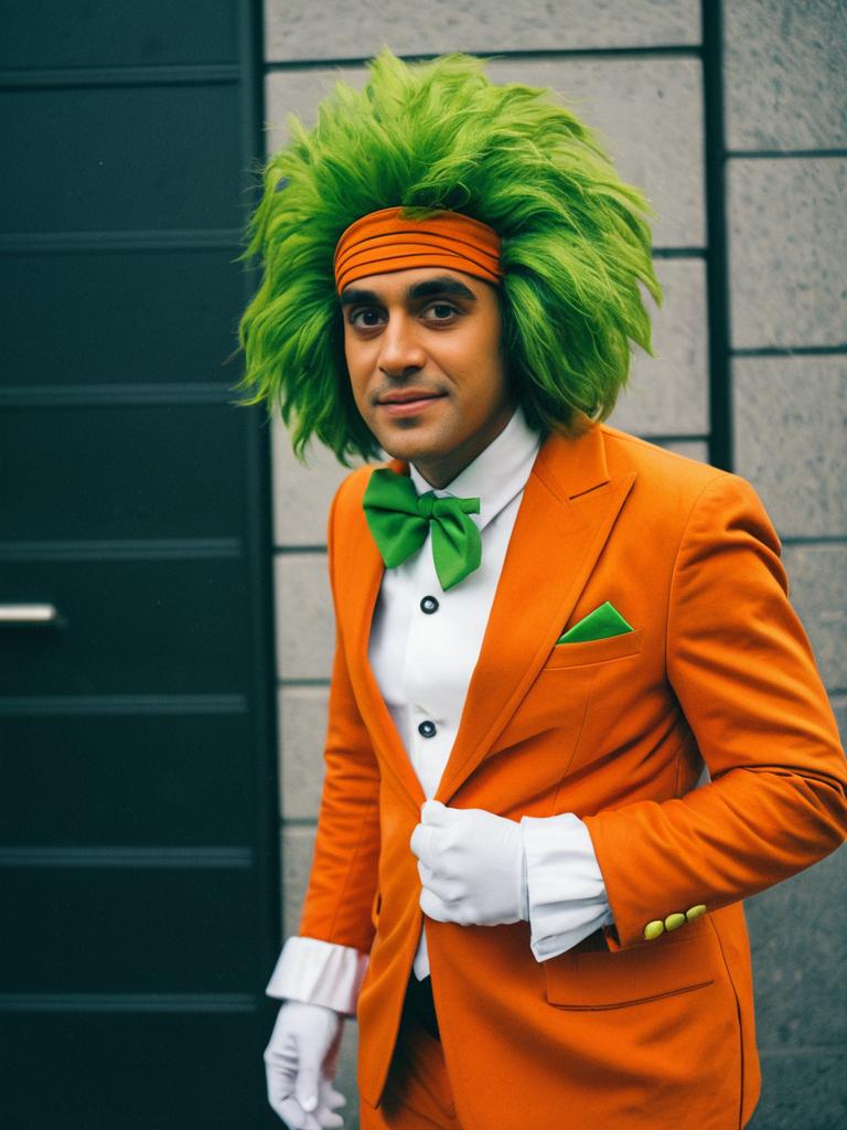 Man in Oompa Loompa Costume Professional Cosplay Photography