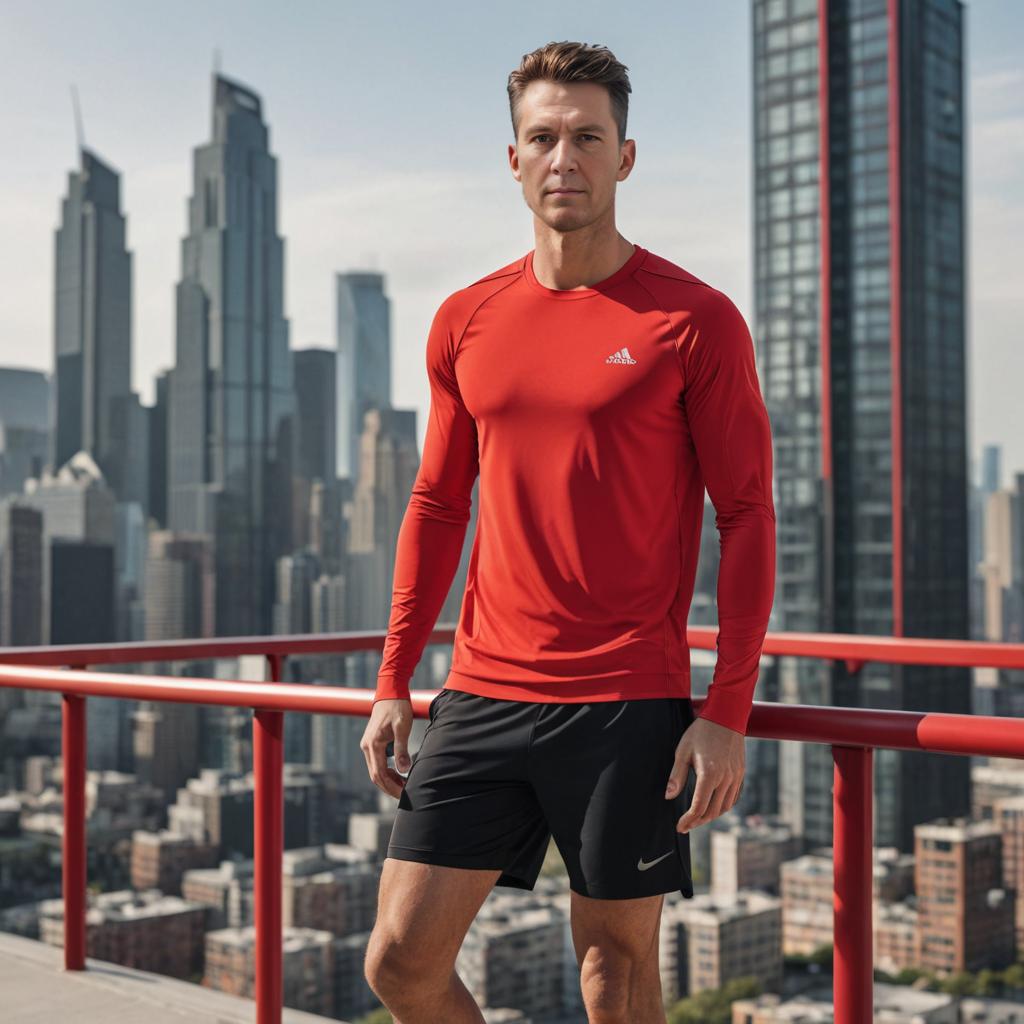 Athletic Man in Urban Cityscape