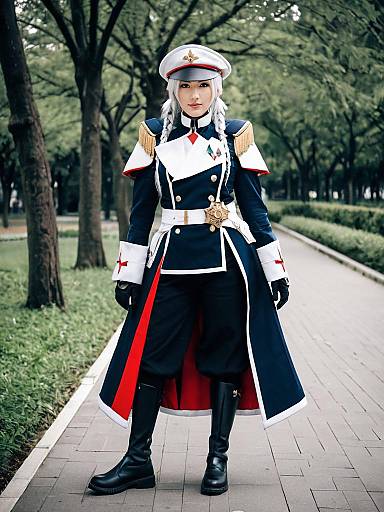 Altair Recreator Woman Military Cosplay in Park