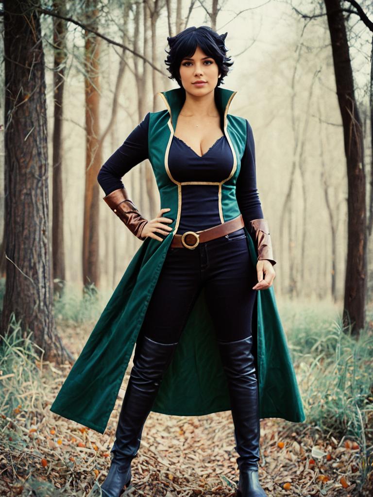 Sexy Realistic Halle Lidner Cosplay Woman in Forest