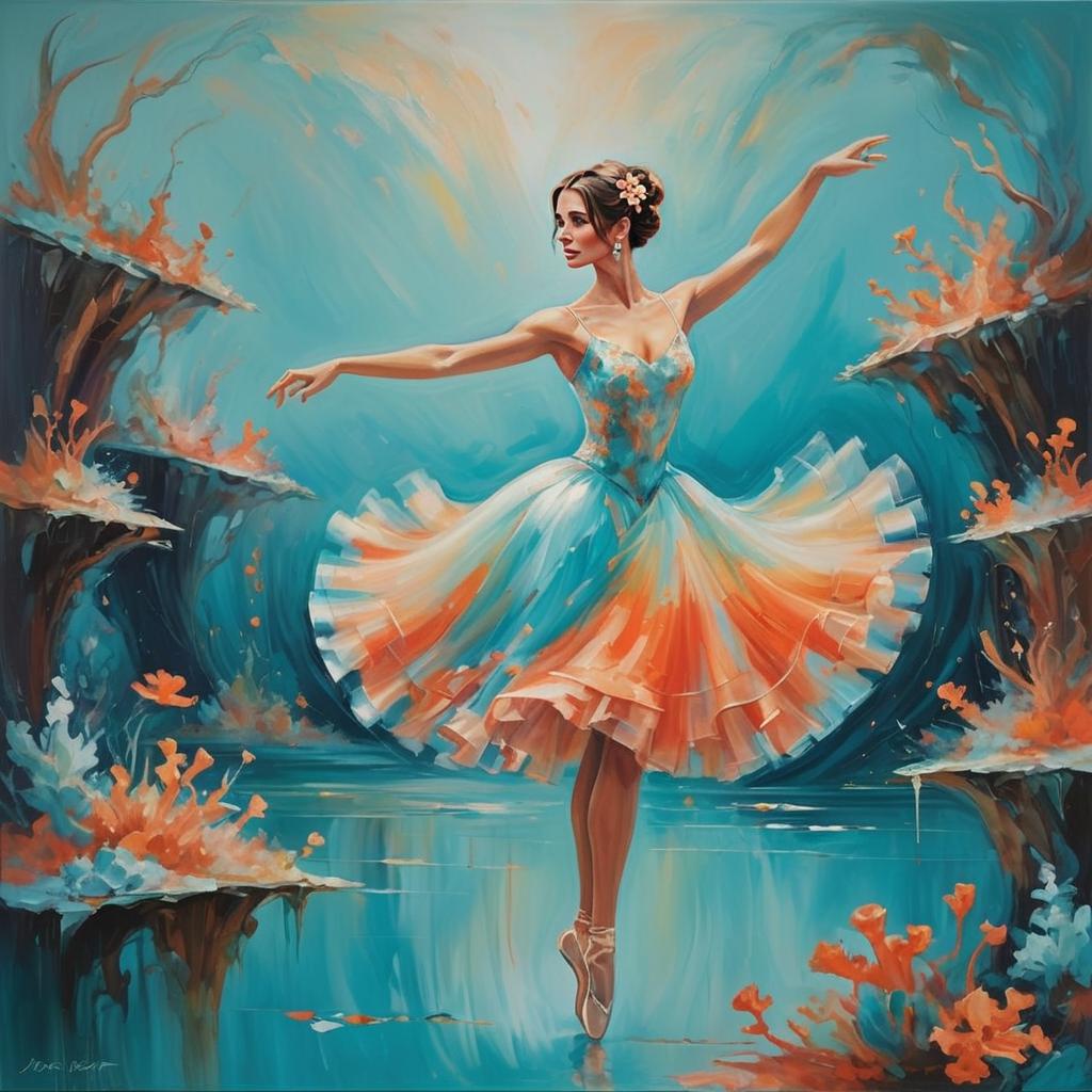 Graceful Ballet Dancer in Vibrant Dress
