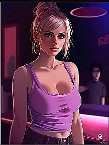 Confident Woman in Moody Lighting