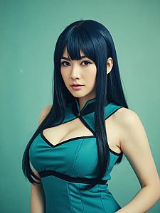 Realistic Ultear Milkovich Cosplay Woman in Teal Costume