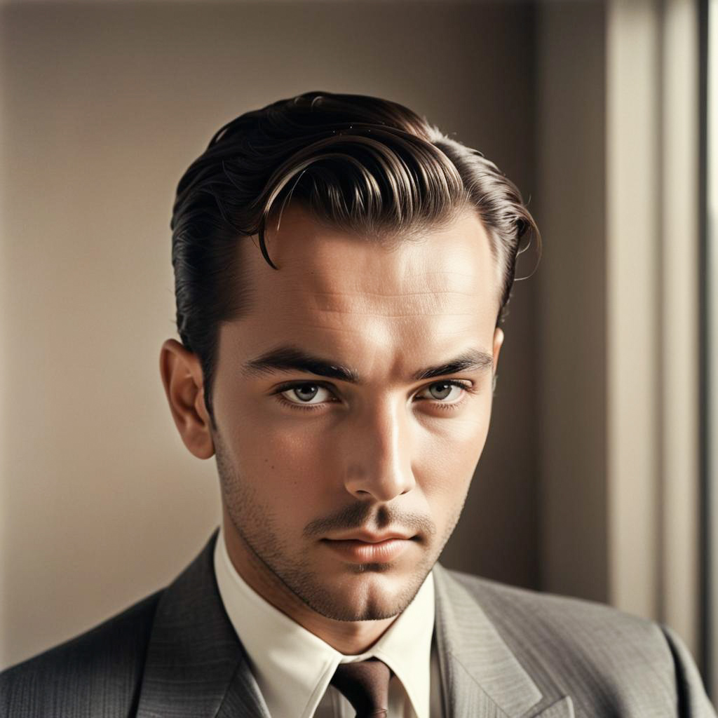 Young Man in Tailored Suit Portrait