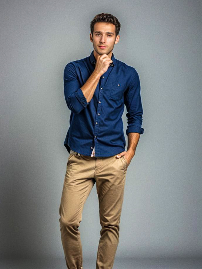 Stylish Young Man in Smart Casual Outfit