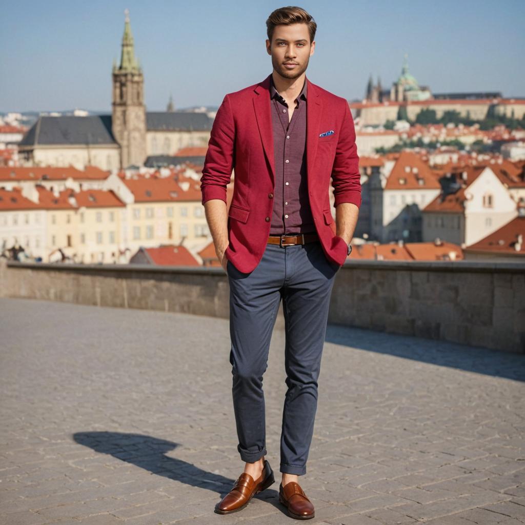 Stylish Man at Prague Castle