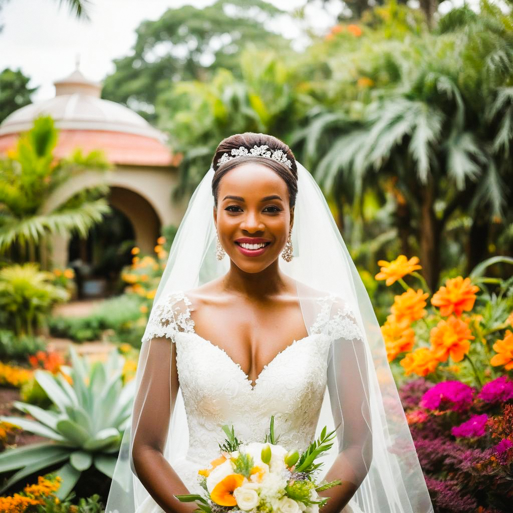 Radiant Bride in Lush Garden