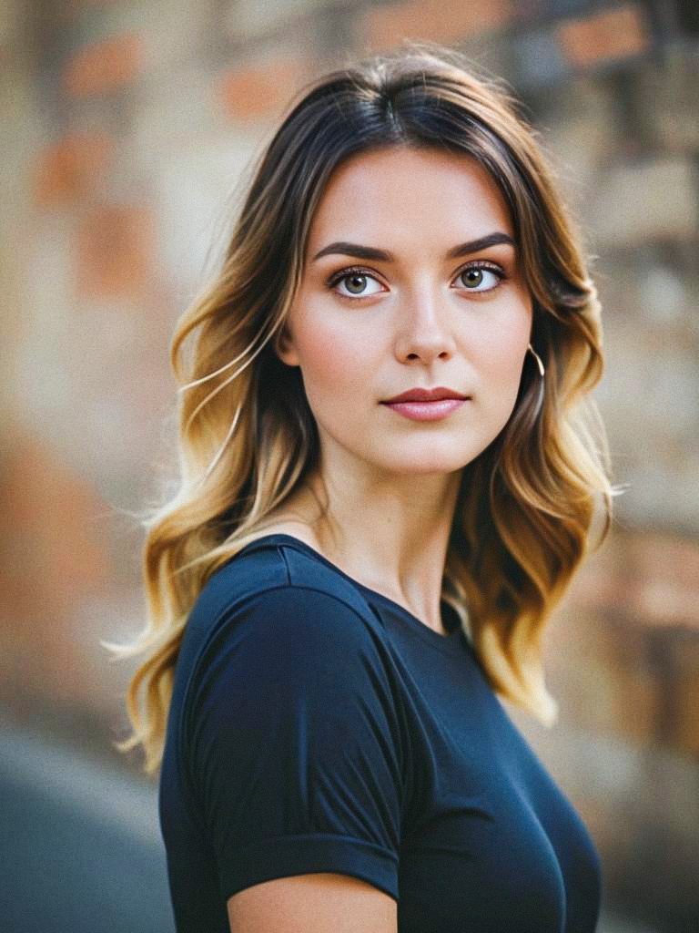 Portrait of a Young Woman with Radiant Skin Portrait of a Young Woman with Radiant Skin