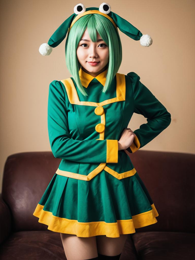Woman Cosplay Wearing Realistic Min Min Costume from Arms Game