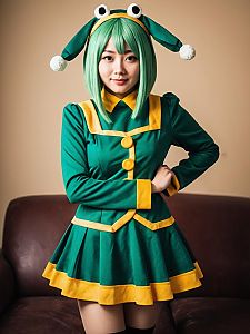 Woman Cosplay Wearing Realistic Min Min Costume from Arms Game