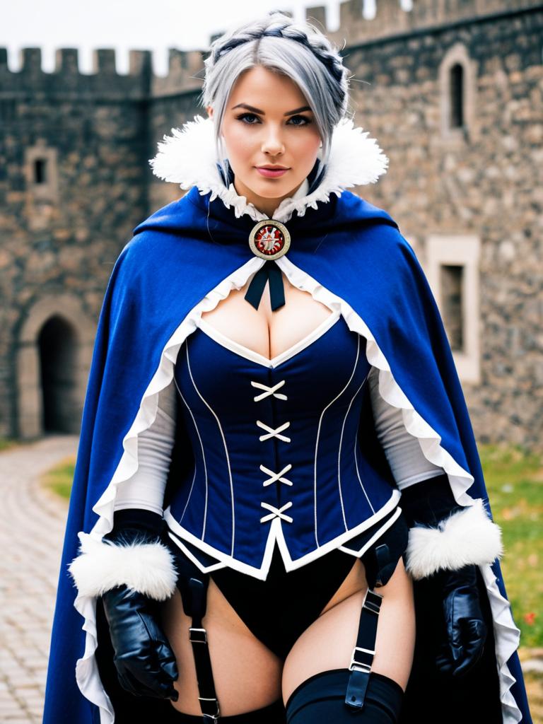 Akershus Fortress Woman Cosplay in Medieval Fantasy Costume