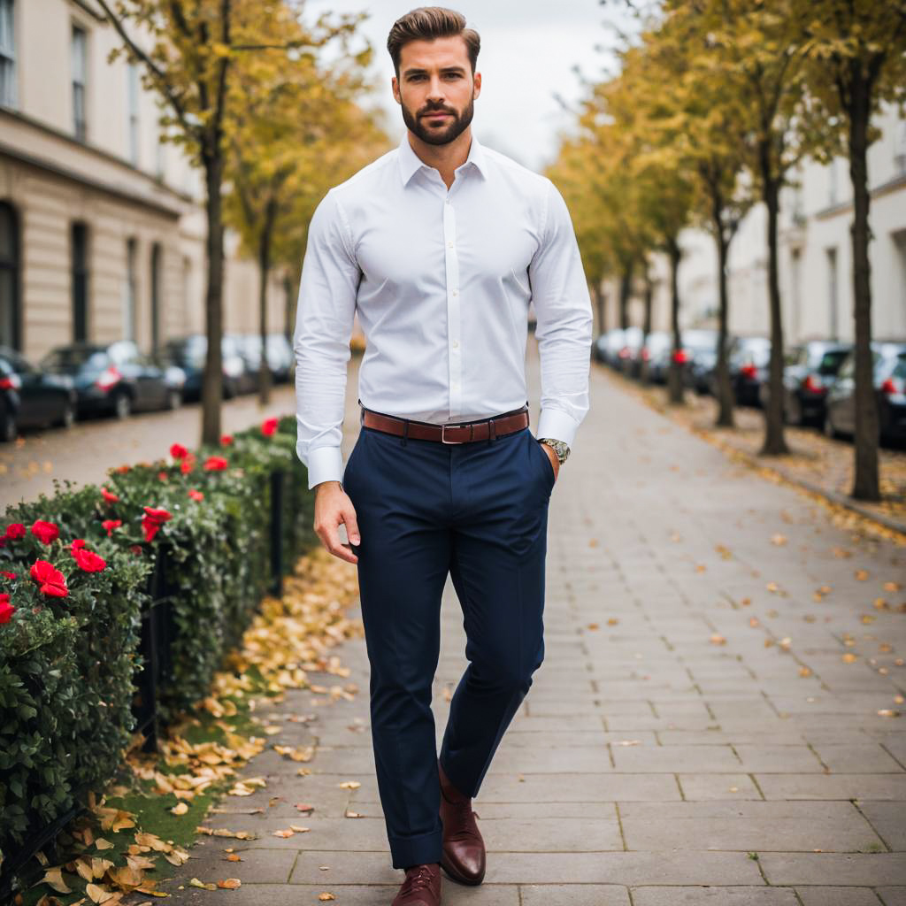 Stylish man in autumn setting