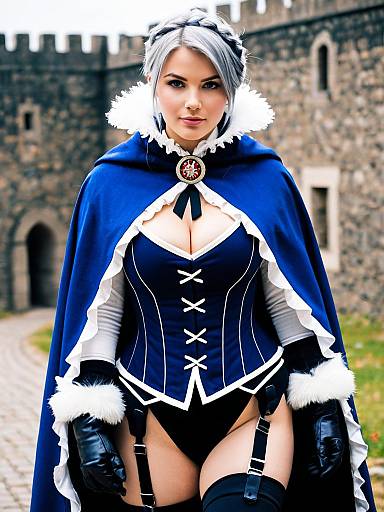 Akershus Fortress Woman Cosplay in Medieval Fantasy Costume