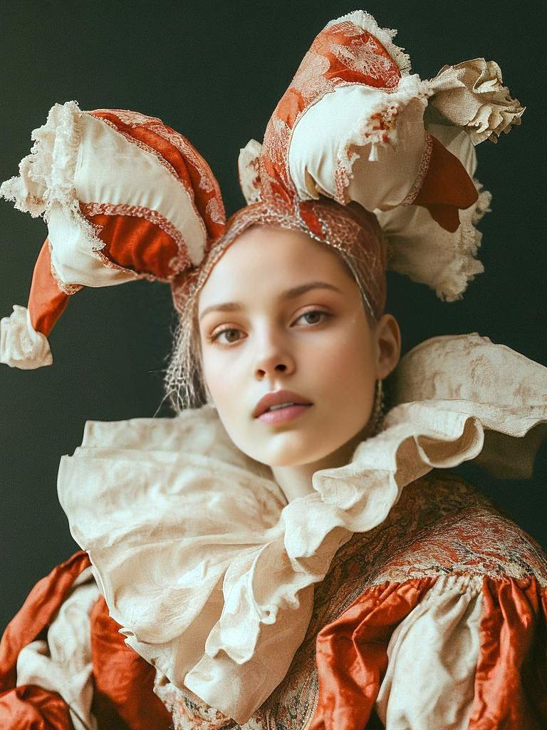 Woman in Elaborate Historical Costume