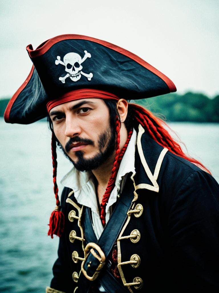 Pirate Cosplay with Tricorn Hat
