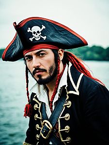 Pirate Cosplay with Tricorn Hat