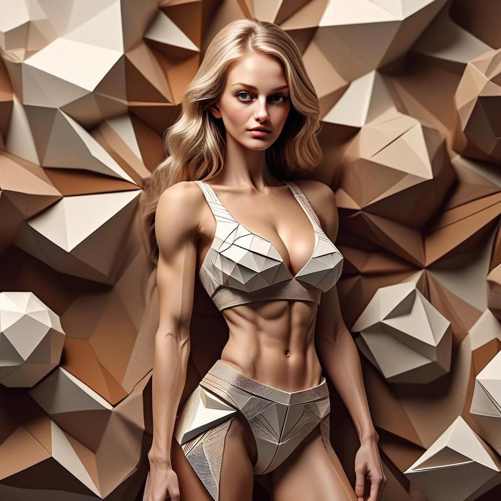 Athletic Woman in Futuristic Design Athletic Woman in Futuristic Design