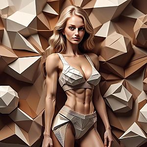 Athletic Woman in Futuristic Design