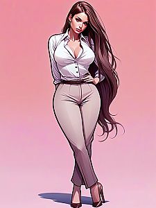 Confident Woman in Stylish Outfit